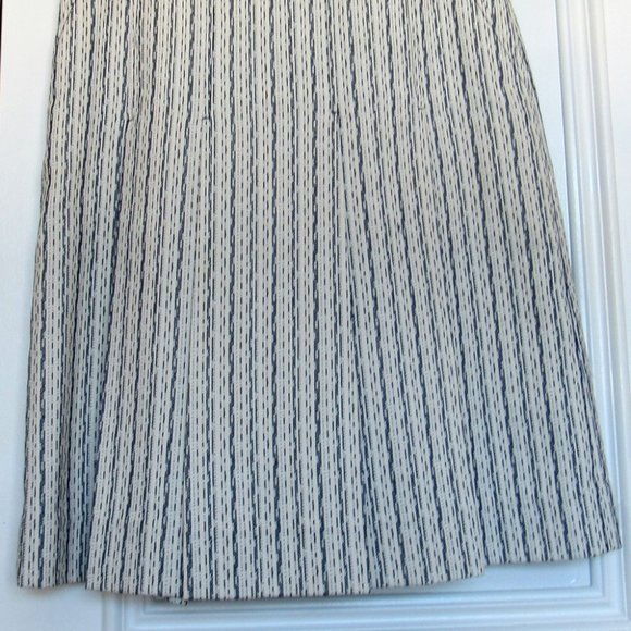 Tory Burch Pleated Skirt Navy/White Women’s Size 6,lined - Picture 6 of 6